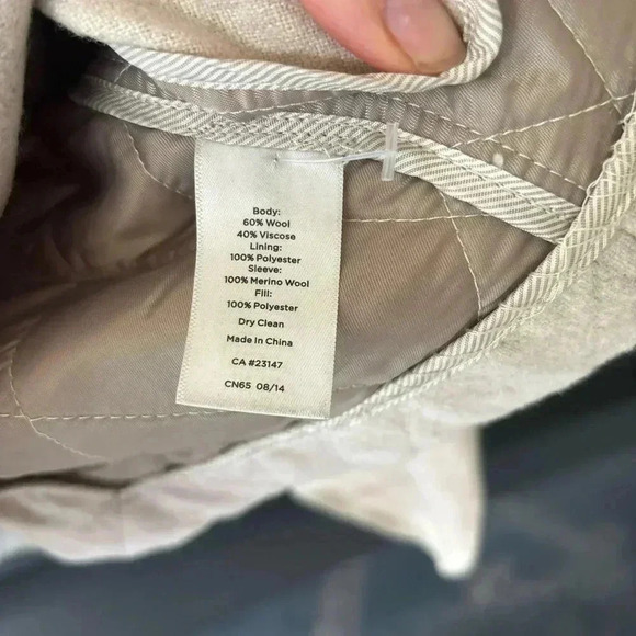 Talbots Blazer 16 Neutral Wool Quilted Academia Career Western Girl Classic - Picture 3 of 12